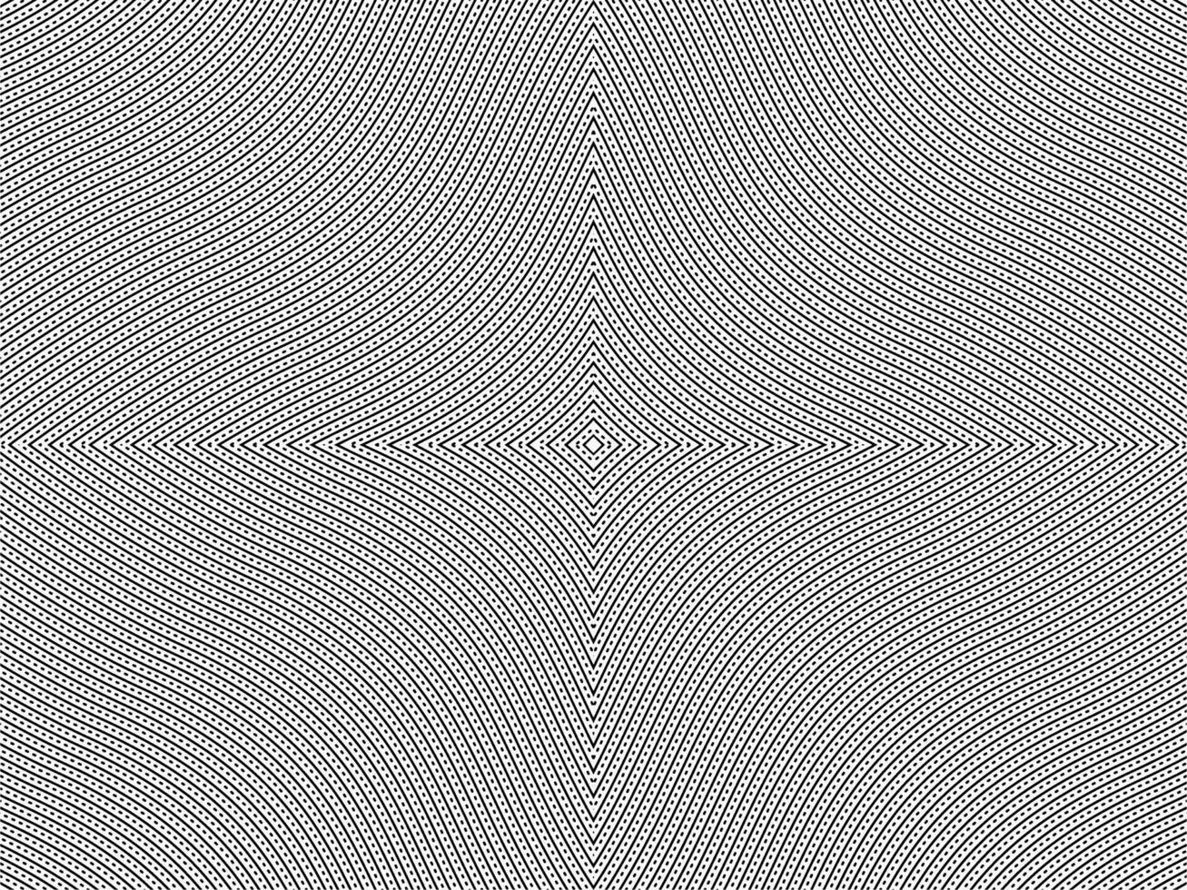 Optical Illusion Created from Artistic Lines Motifs Pattern, can use for Decoration, Background, Ornate, Fabric, Fashion, Textile, Carpet Pattern, Tile or Graphic Design Element. Vector Illustration