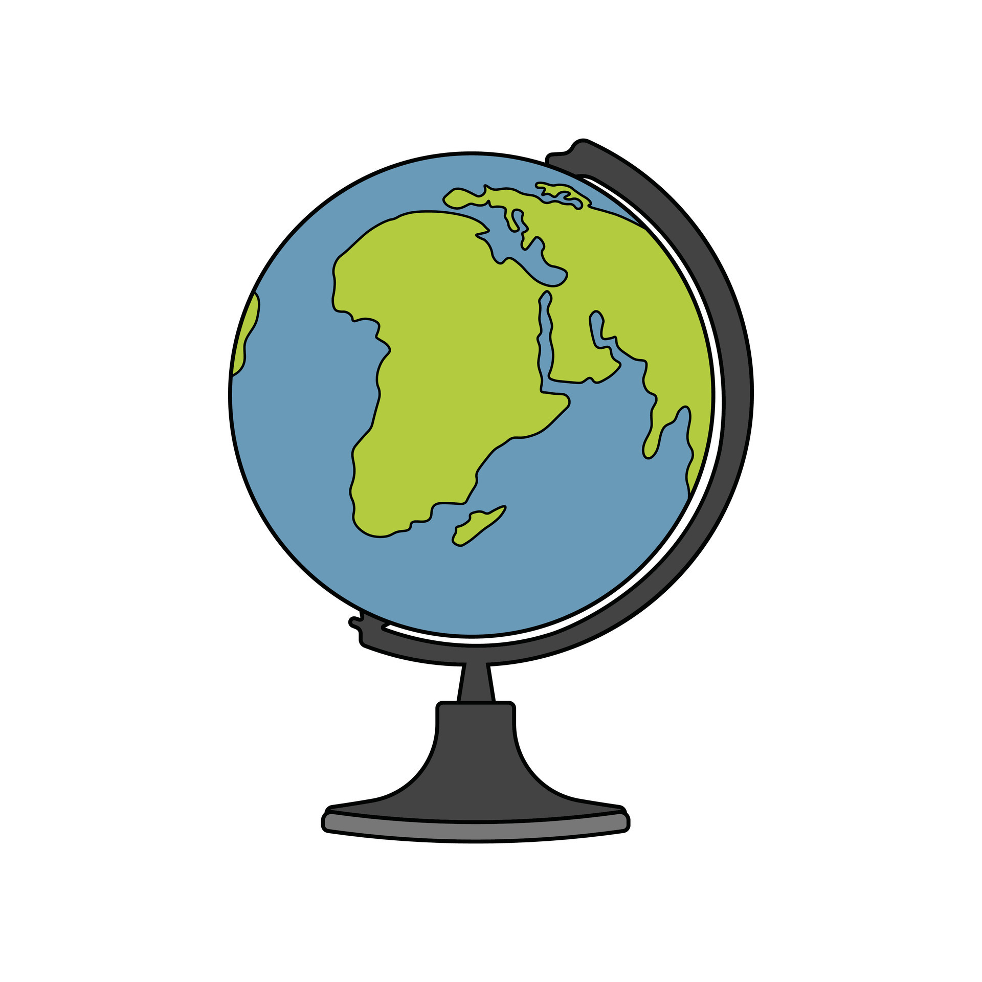 Kids drawing cartoon Vector illustration globe earth planet icon Isolated  on White 36076954 Vector Art at Vecteezy
