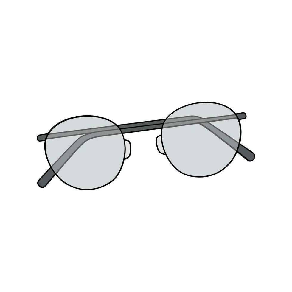 niños dibujo dibujos animados vector ilustración elegante lentes icono aislado en blanco