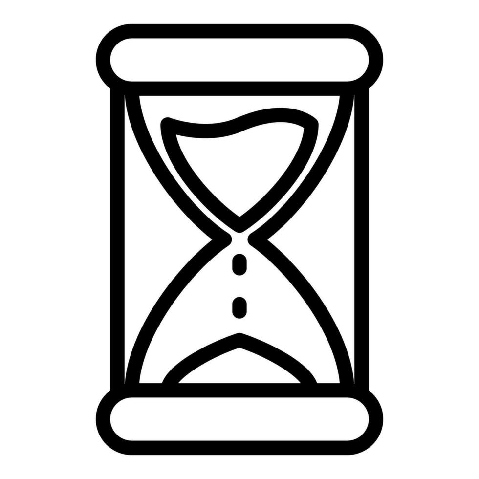 hourglass  icon or logo illustration outline black style vector