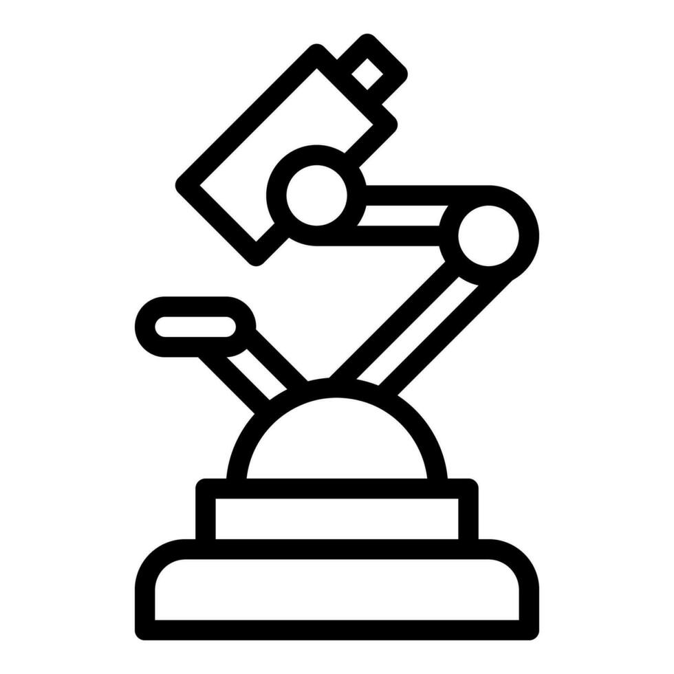 microscope icon or logo illustration outline black style vector