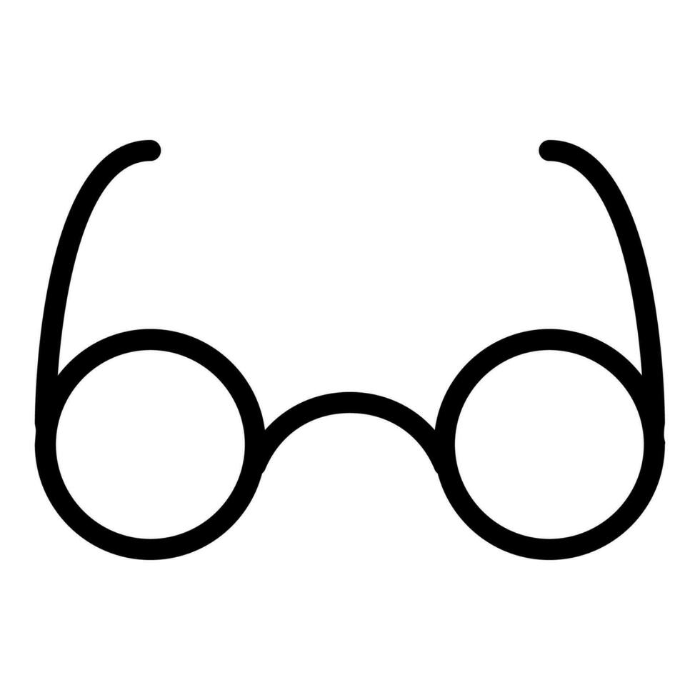 spectacles icon or logo illustration outline black style vector