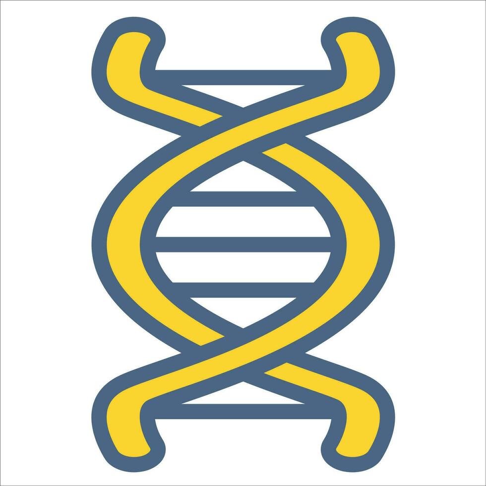 dna icon or logo illustration filled color style vector