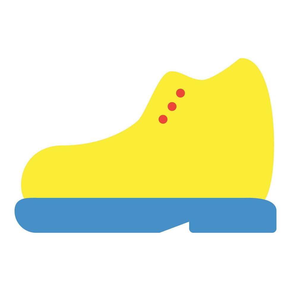 shoe icon or logo illustration flat color style vector