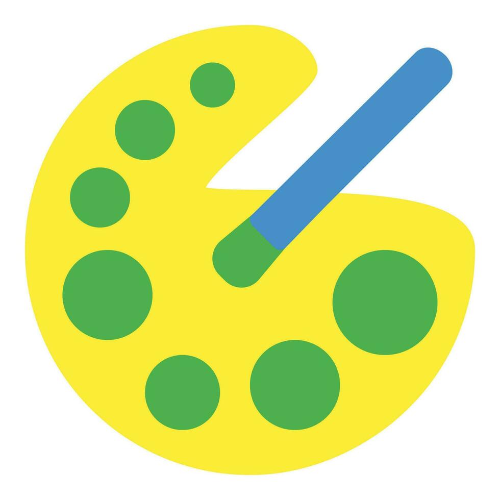 painting brush icon or logo illustration flat color style vector