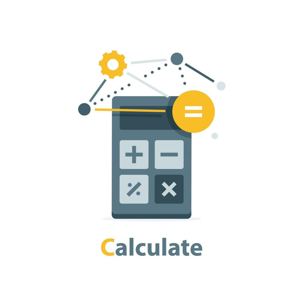 Calculation flat design style vector concept illustration