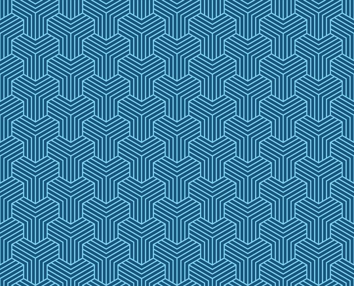 Seamless Abstract geometric y lines blue pattern background vector