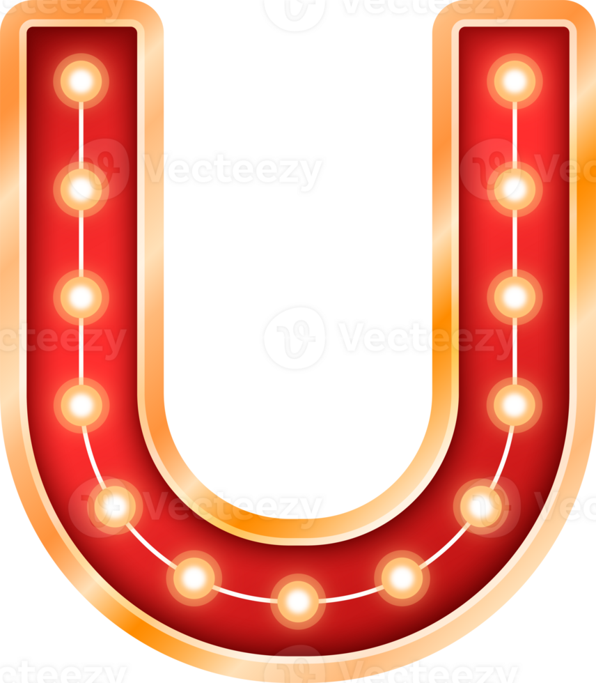 Light Bulb Alphabet Letter U png
