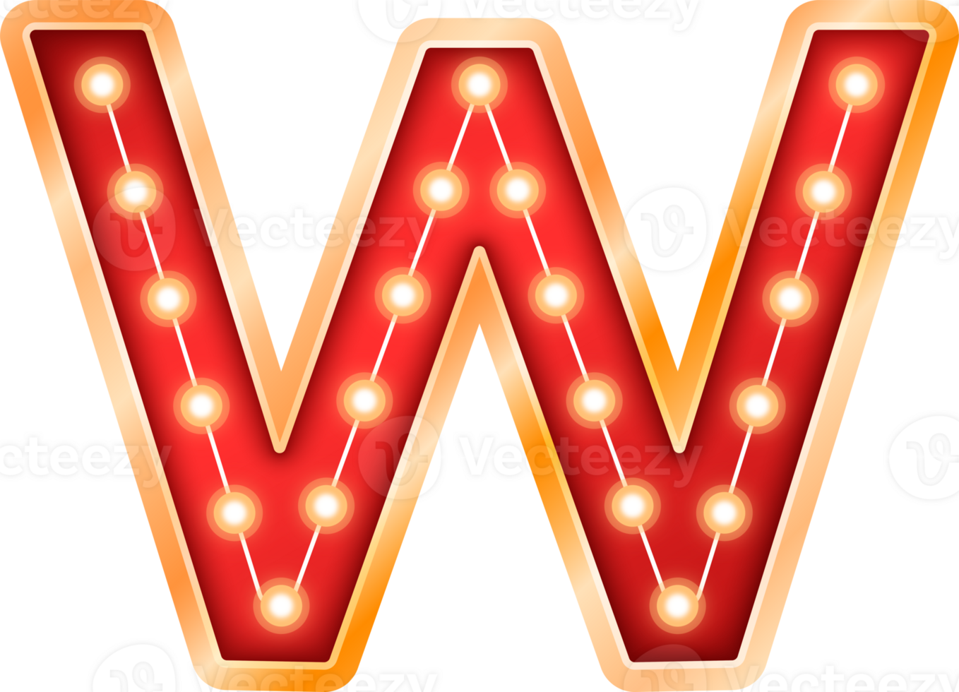 Light Bulb Alphabet Letter W png