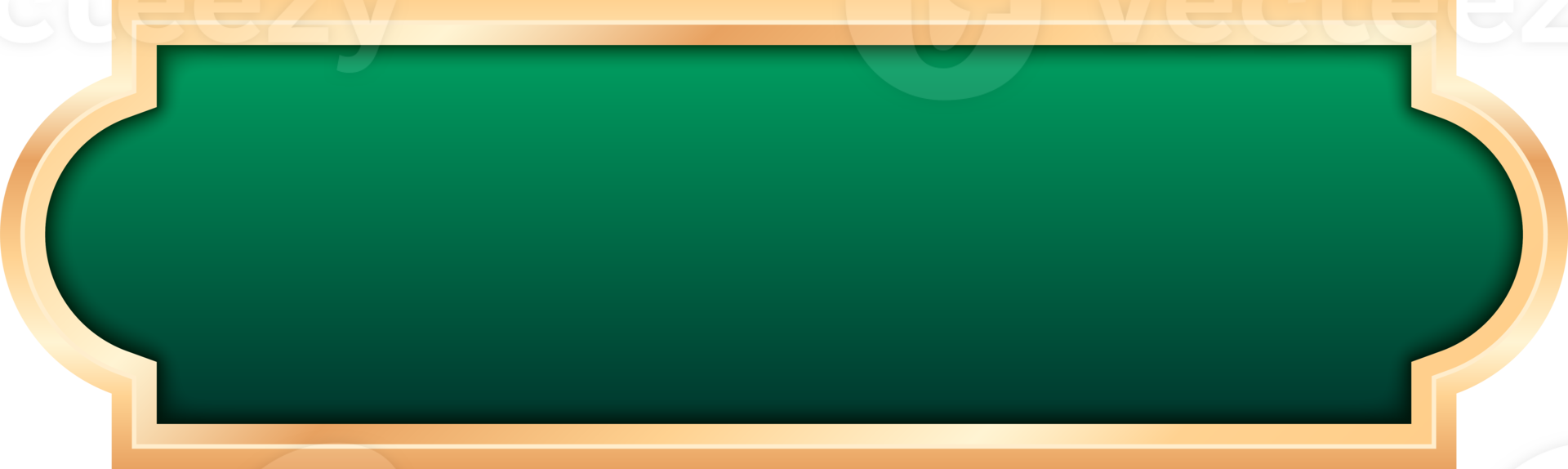 Green Frame And Luxury Gold Border png