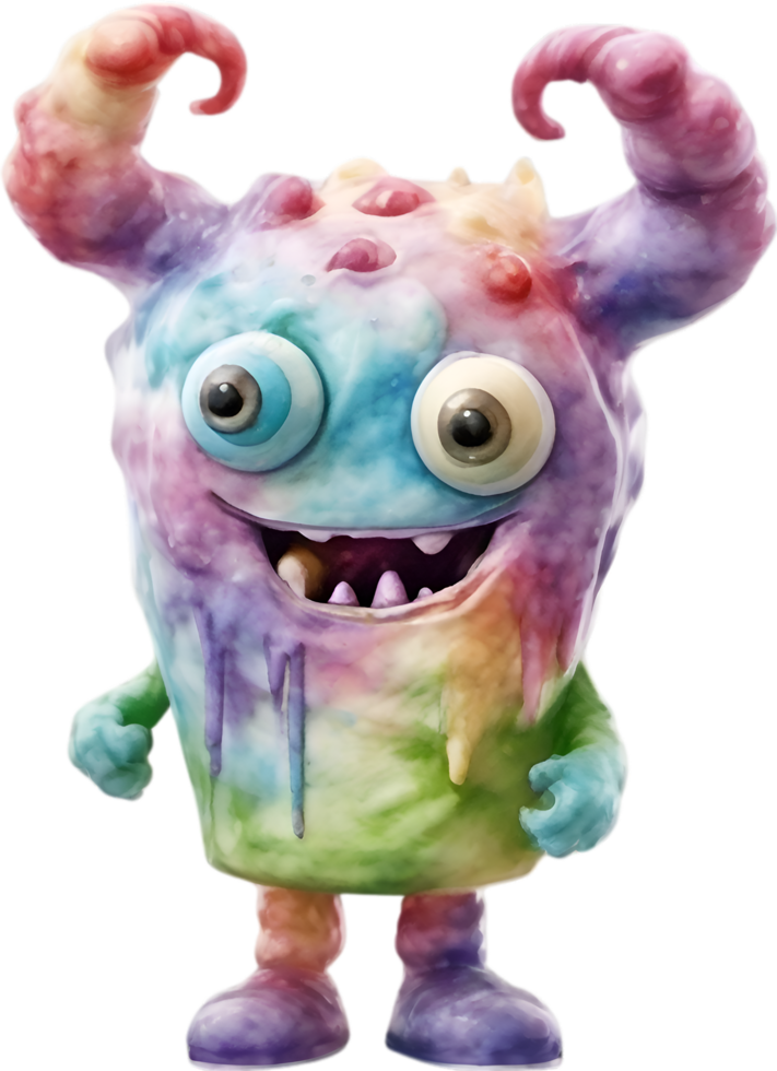 AI generated An Ice Cream monster painting. Ai-generated. png