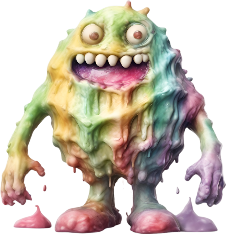 AI generated An Ice Cream monster painting. Ai-generated. png