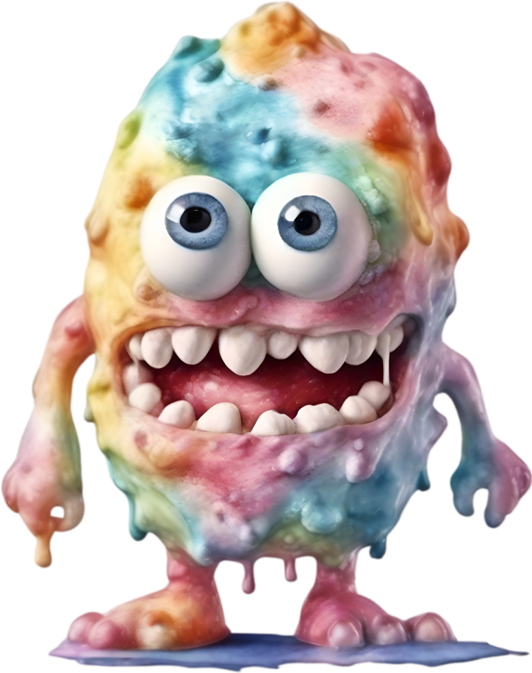 AI generated An Ice Cream monster painting. Ai-generated. png