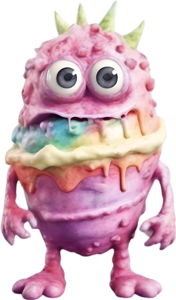 AI generated An Ice Cream monster painting. Ai-generated. png