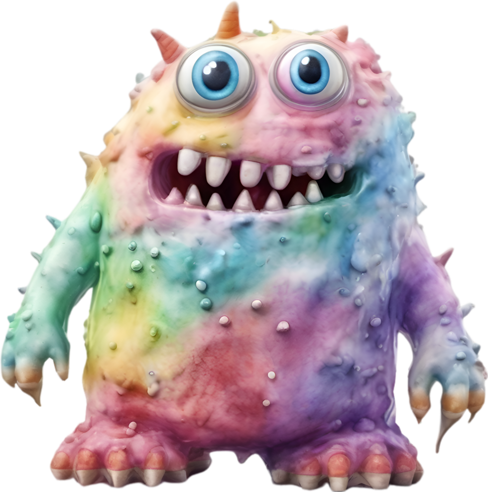 AI generated An Ice Cream monster painting. Ai-generated. png
