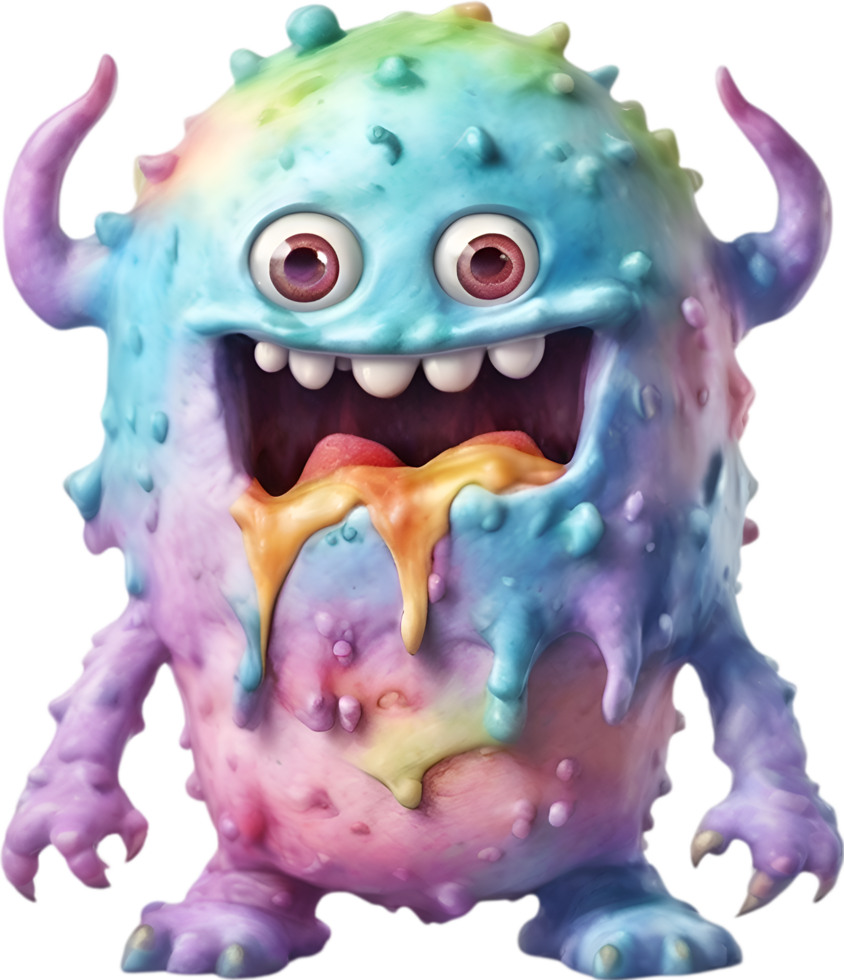 AI generated An Ice Cream monster painting. Ai-generated. png