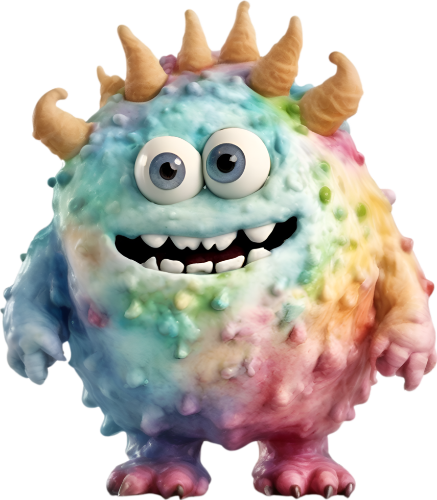 ai generiert ein Eis Sahne Monster- malen. KI-generiert. png