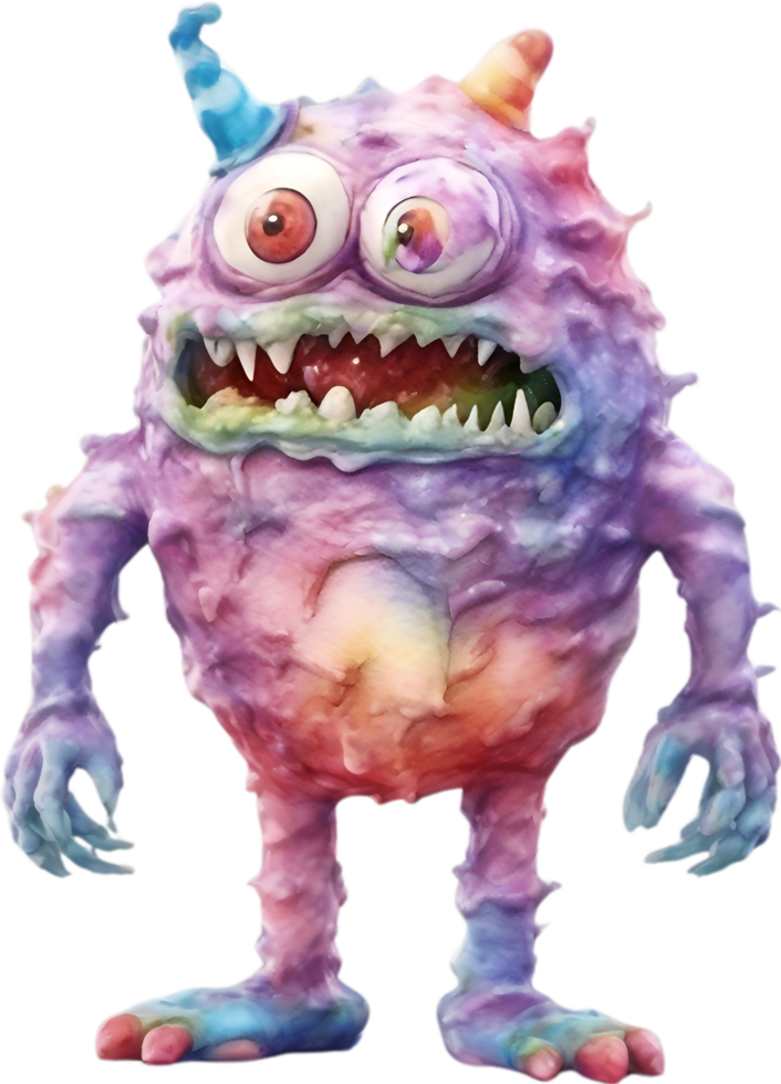 AI generated An Ice Cream monster painting. Ai-generated. png