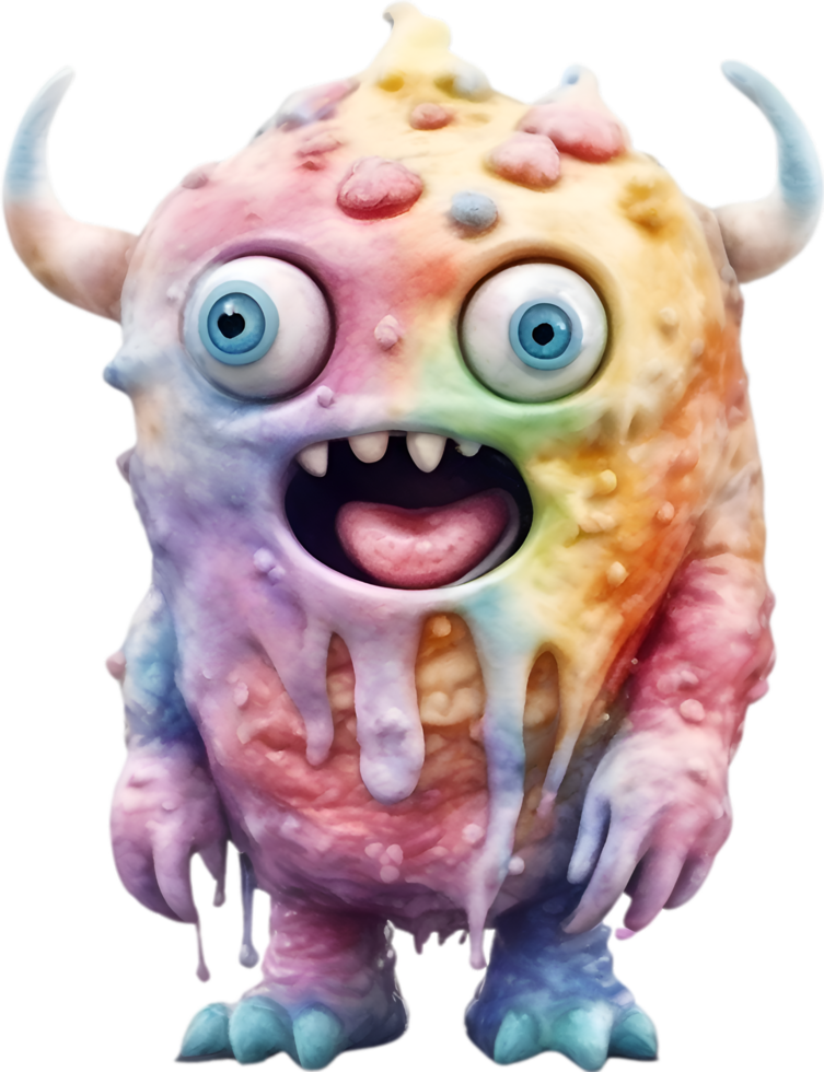 AI generated An Ice Cream monster painting. Ai-generated. png