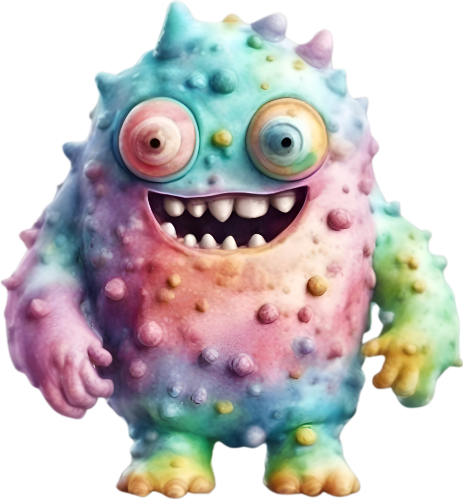 AI generated An Ice Cream monster painting. Ai-generated. png