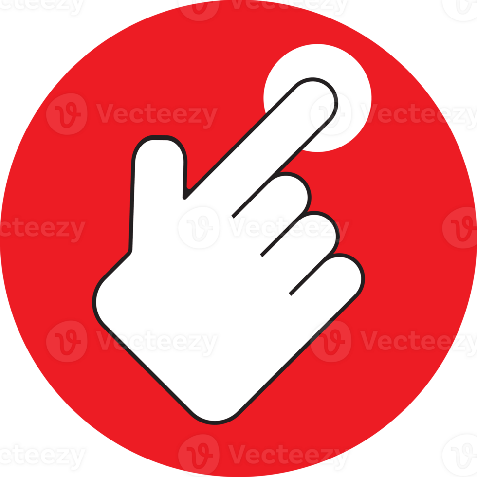 The hand click point for choice or wed concept. png