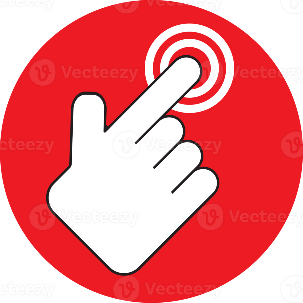 The hand click point for choice or wed concept. png