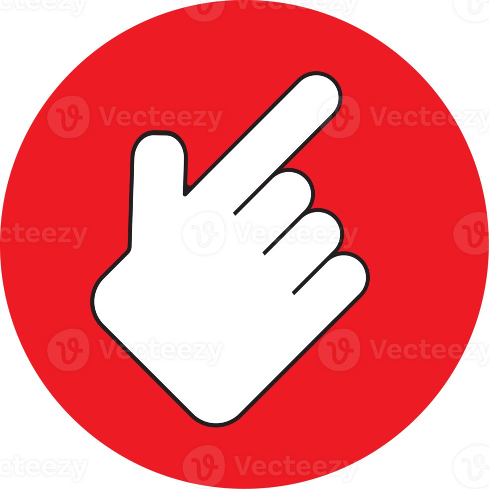 The hand click point for choice or wed concept. png