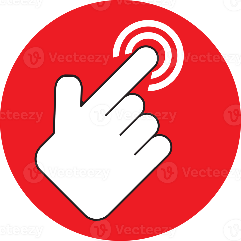 The hand click point for choice or wed concept. png