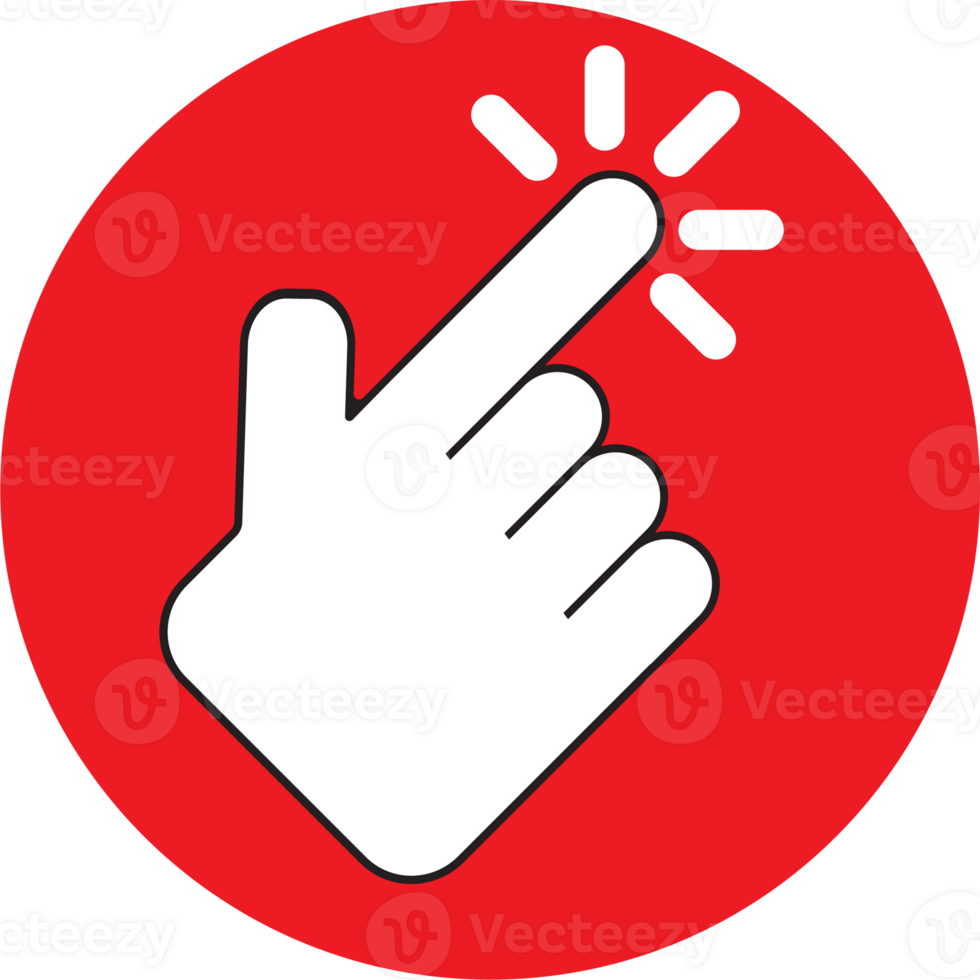 The hand click point for choice or wed concept. png