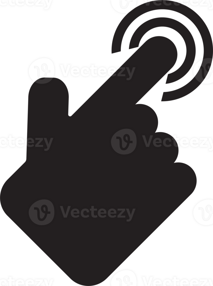 The hand click point for choice or wed concept. png
