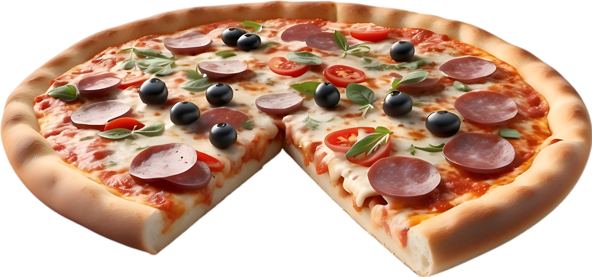 AI generated Delicious-looking Pizza. Ai-generated. png