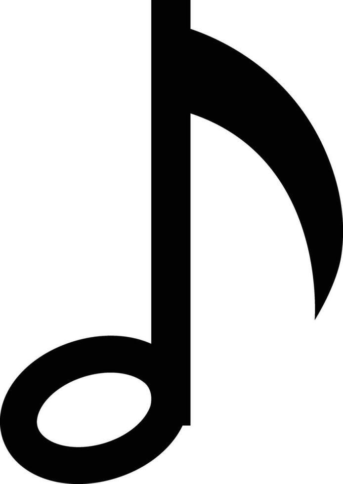 música notas icono en plano estilo. musical llave señales. aislado en sólido pictograma negro musical sencillo símbolo elementos. vector para aplicaciones y sitio web