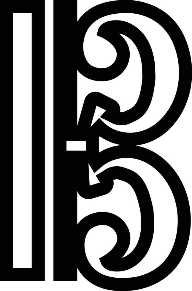 Music notes icon in line style. Musical key signs. isolated on solid pictogram Black musical Simple symbol elements. Vector for apps and website