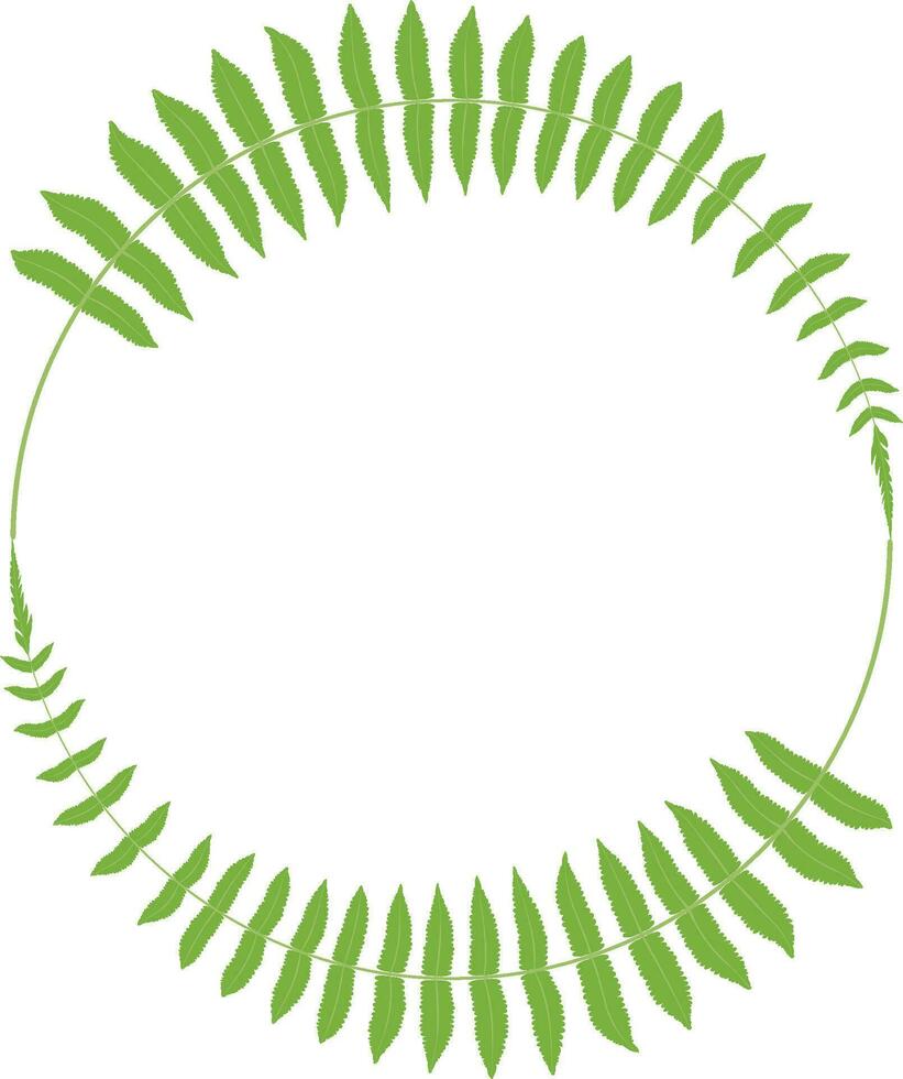 a green wreath with leaves on it logo and iconic round circle vector design