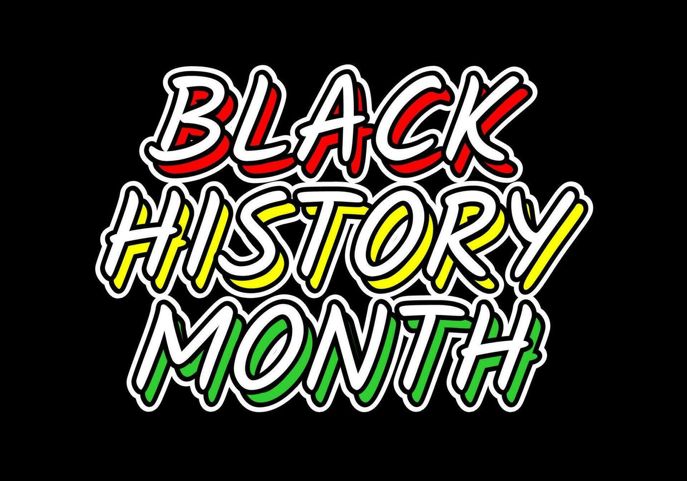 Black history month, text effect vector