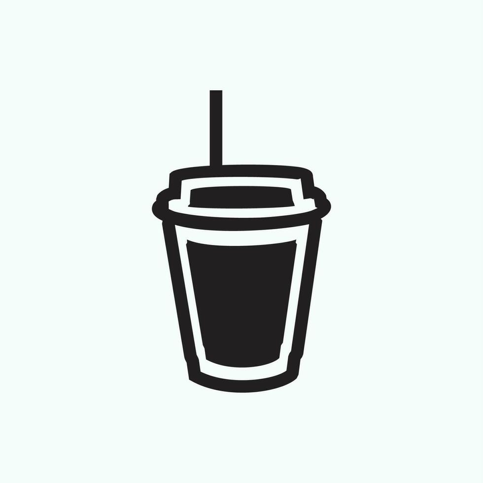 vector illustration - coffee or tea cup for cafe or restaurant - flat silhouette style