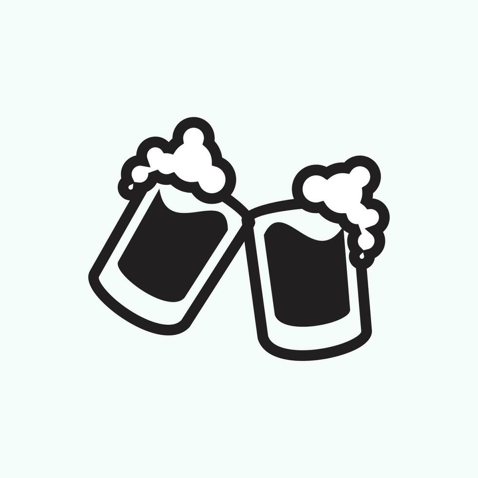 Prinvector illustration - black wine glass for bar or cafe - flat silhouette style vector