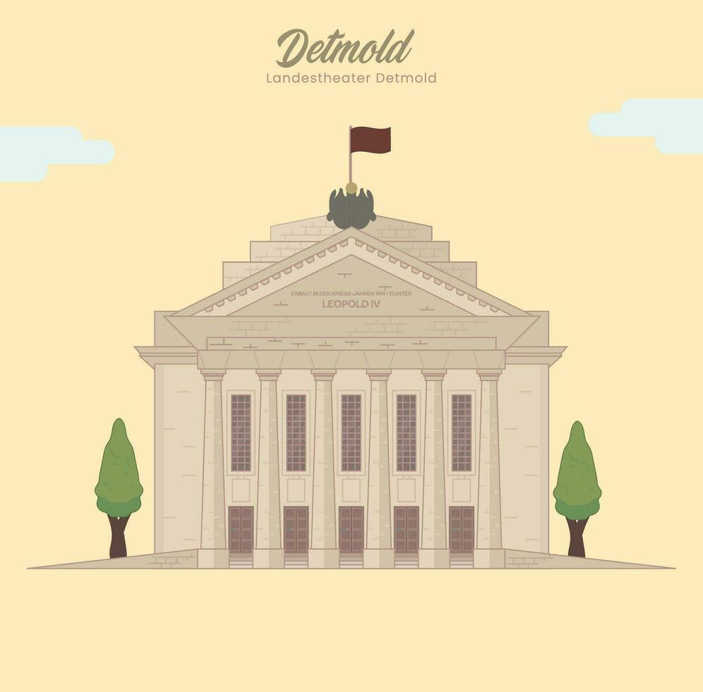 The State Theater in Detmold vector