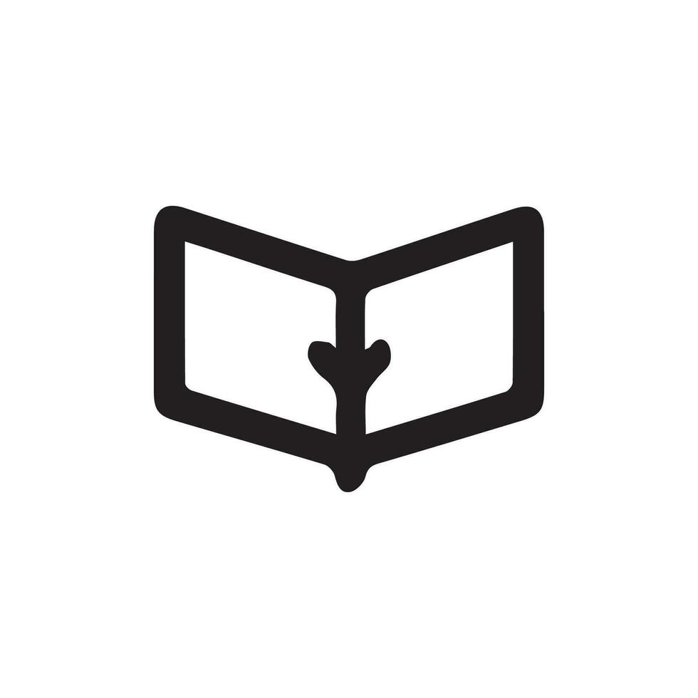 icono de libro diseño de letrero vector