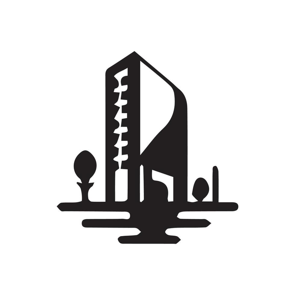 building sign icon in flat style. Apartment vector illustration . Architecture business concept.