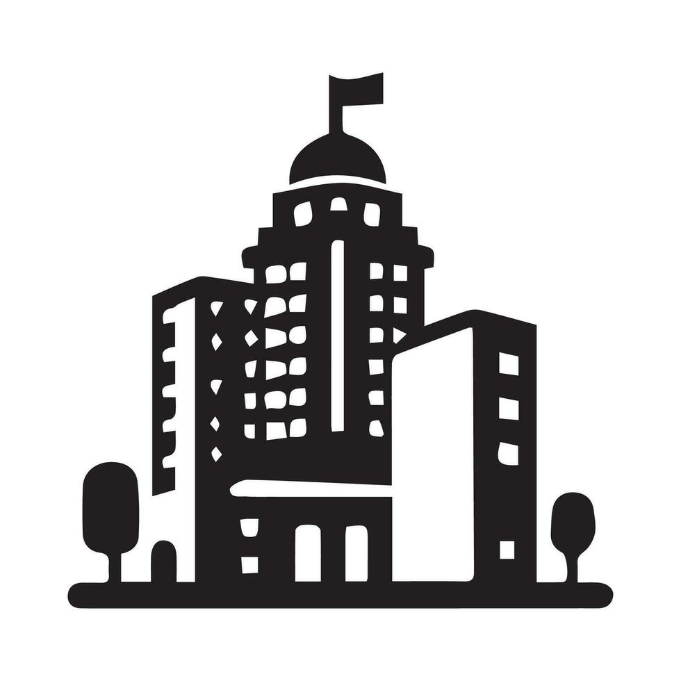 building sign icon in flat style. Apartment vector illustration . Architecture business concept.