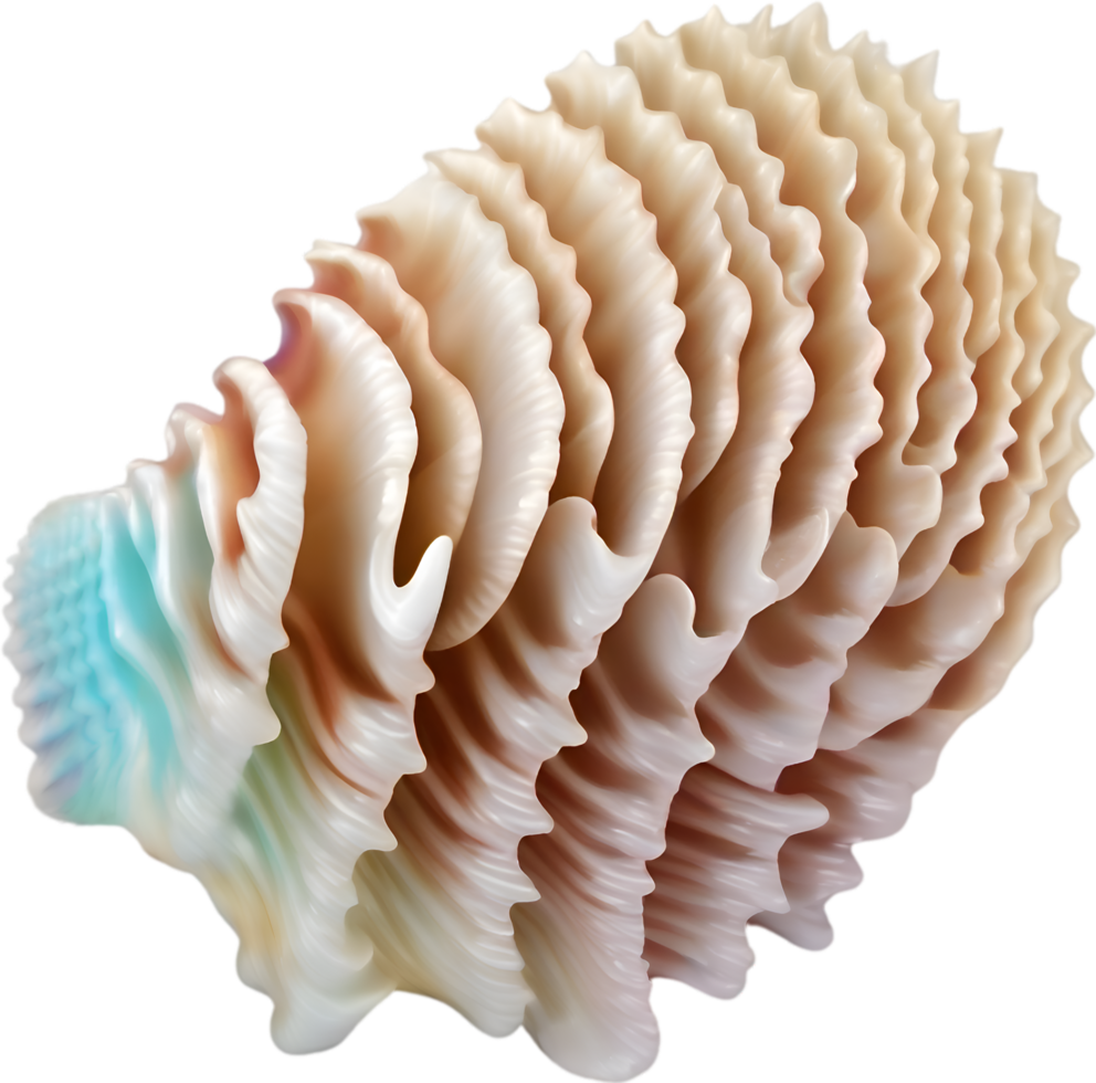 AI generated an image of a colorful seashell. Ai-Generated. png