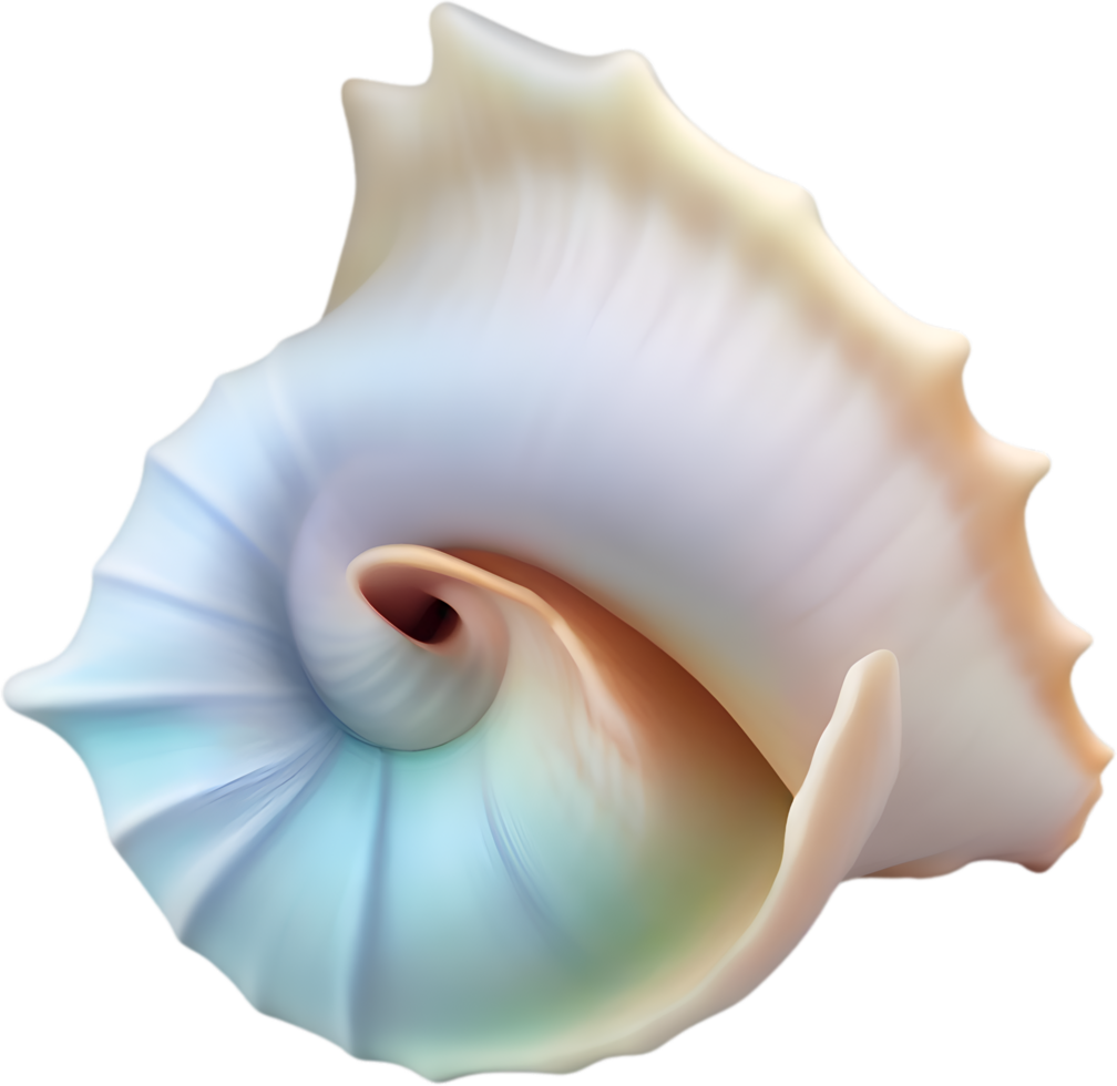 AI generated an image of a colorful seashell. Ai-Generated. png