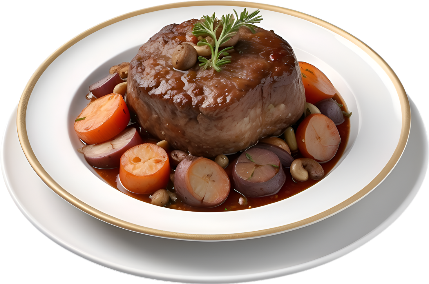 AI generated Delicious-looking Boeuf Bourguignon. Ai-generated. png