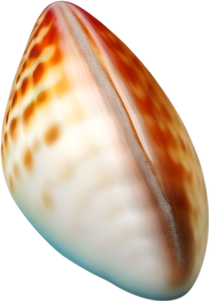 AI generated an image of a colorful seashell. Ai-Generated. png