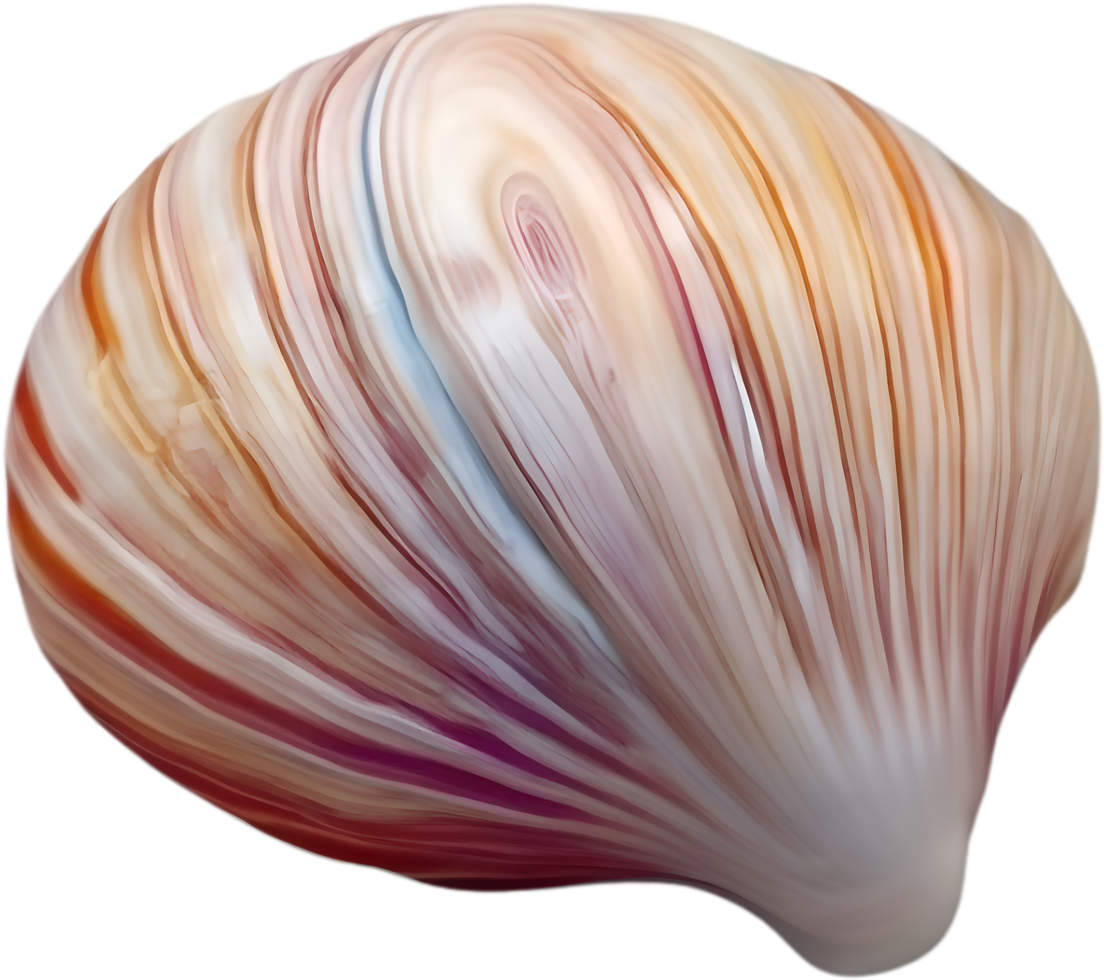 AI generated an image of a colorful seashell. Ai-Generated. png
