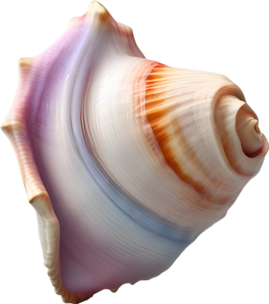 AI generated an image of a colorful seashell. Ai-Generated. png