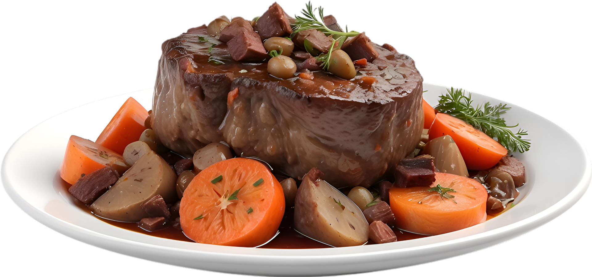 AI generated Delicious-looking Boeuf Bourguignon. Ai-generated. png