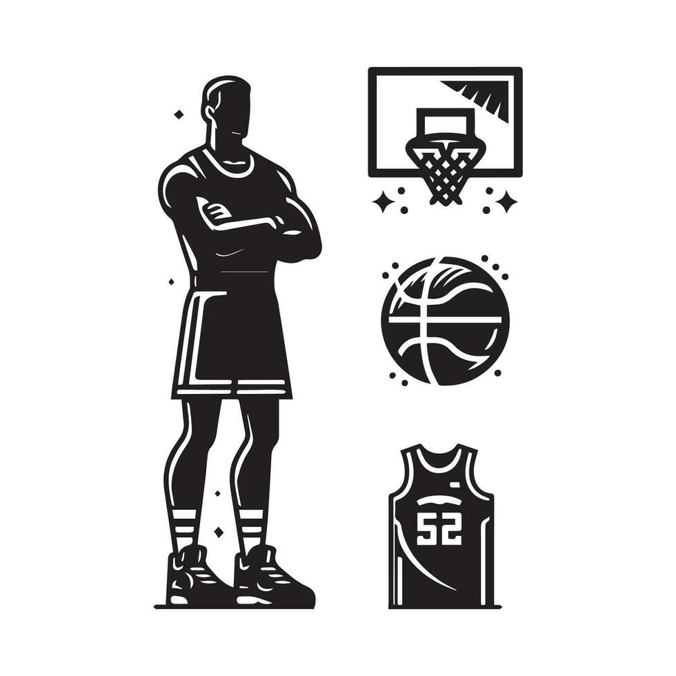 Basketball Icon Perfect for logos, stats and infographics. vector