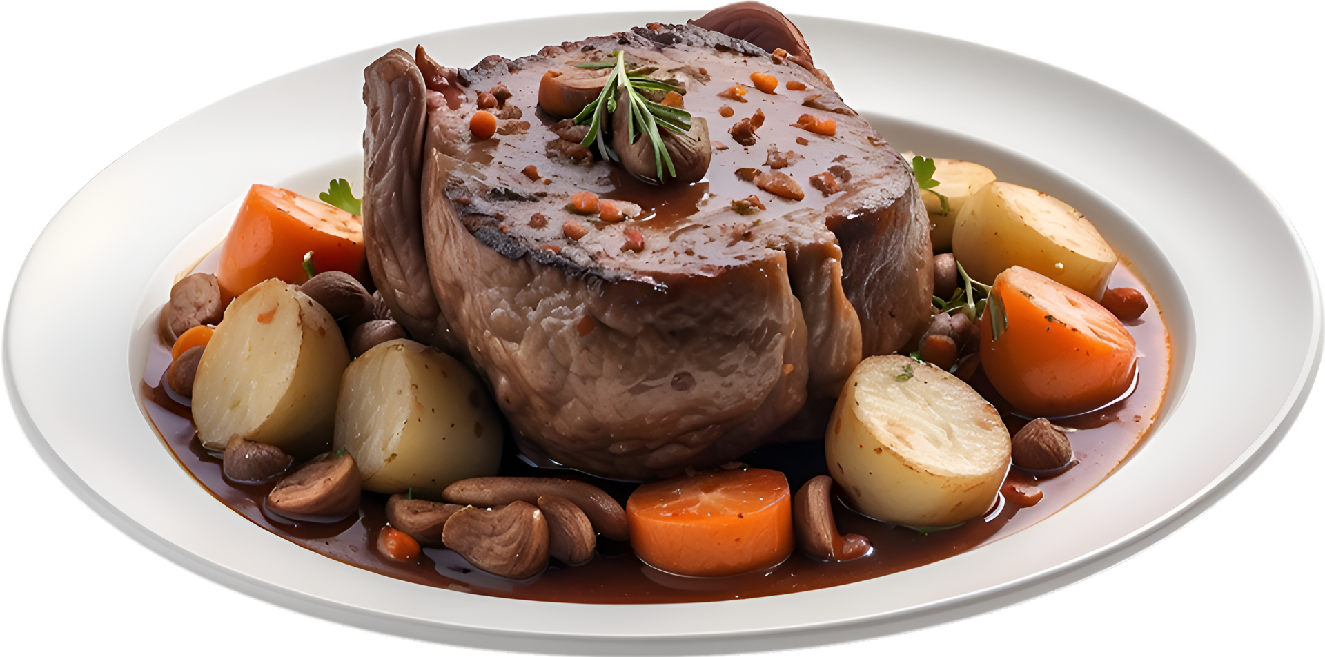 AI generated Delicious-looking Boeuf Bourguignon. Ai-generated. png